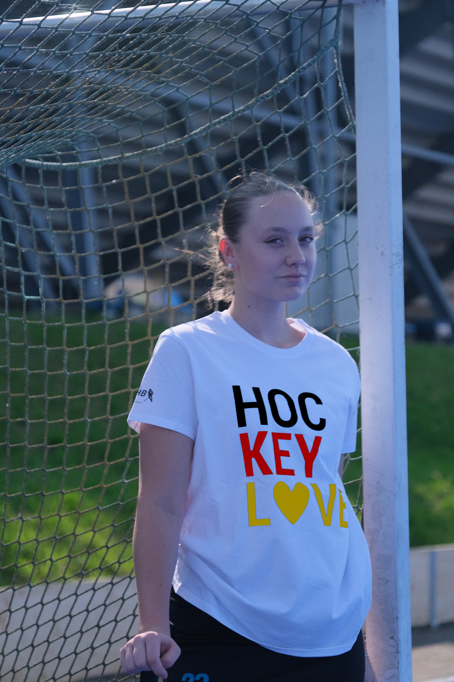 T-Shirt Deutschland Hockey Love Weiß