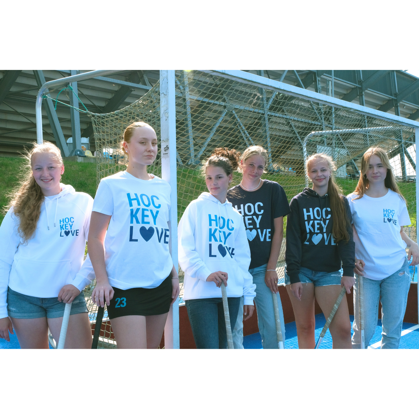 Hoody Hockey Love Weiß