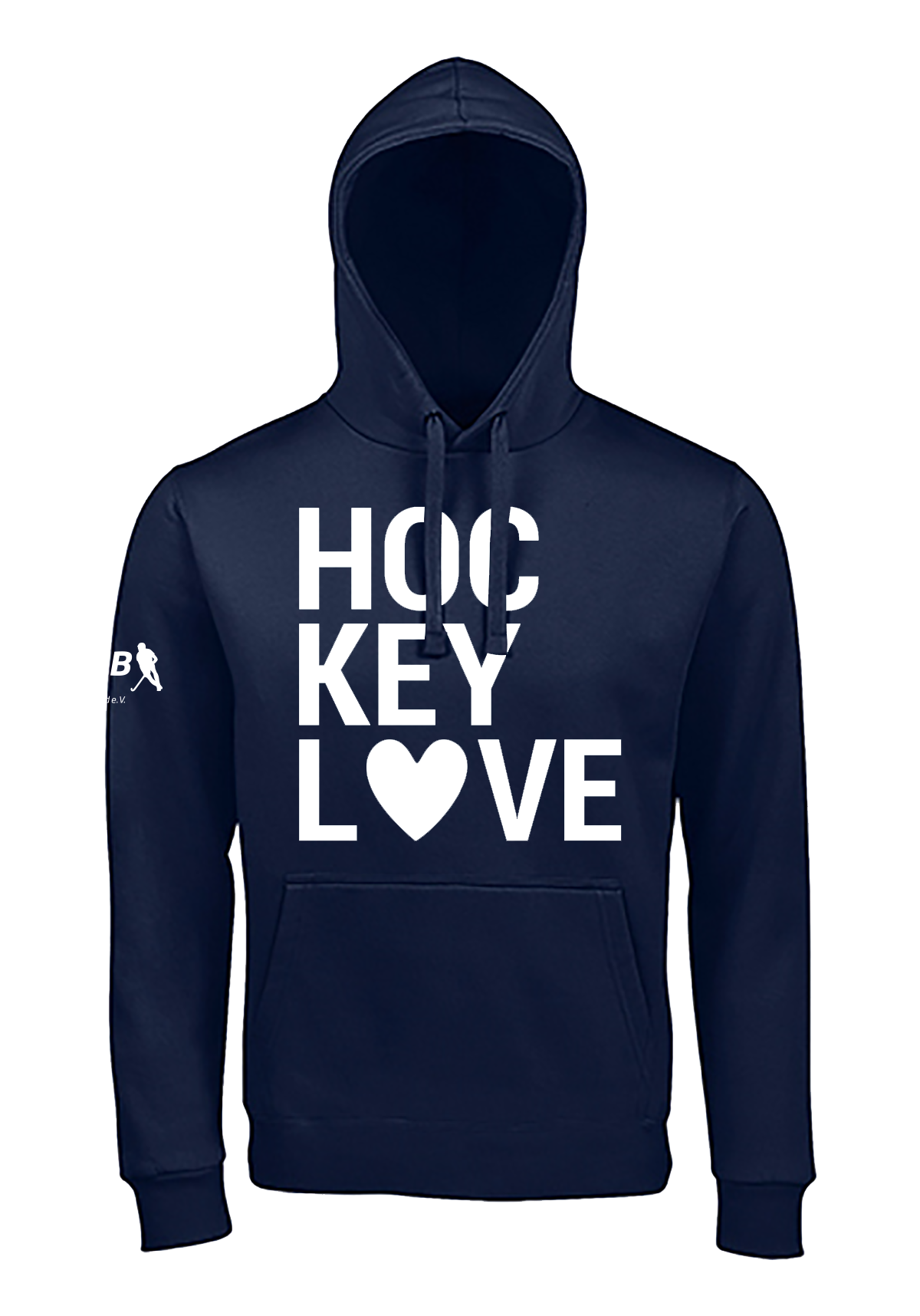 Kinder Hoodie Hockey Love Blau