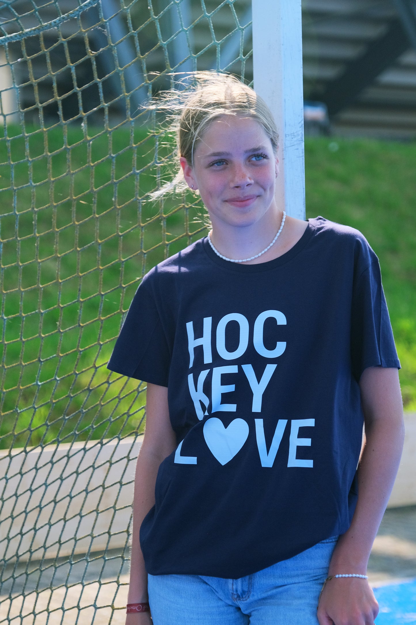 T-Shirt Hockey Love Blau