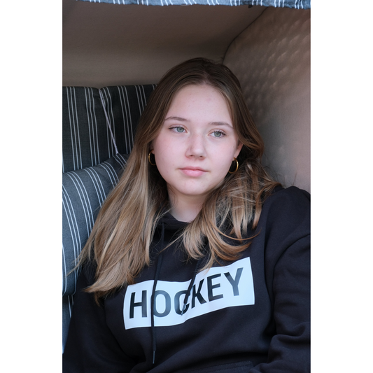 Oversized Hoodie HOCKEY Black