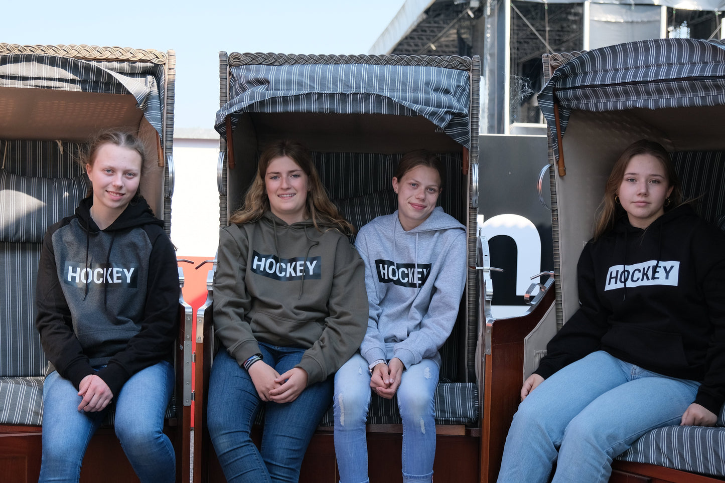 Hoody HOCKEY Grau/Schwarz