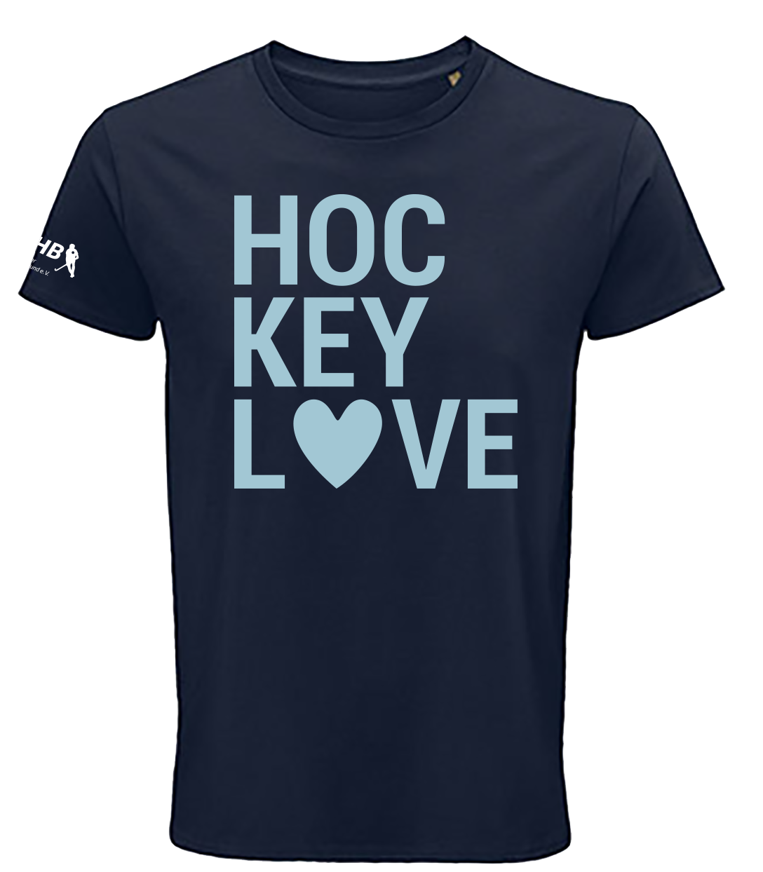 T-Shirt Hockey Love Blau