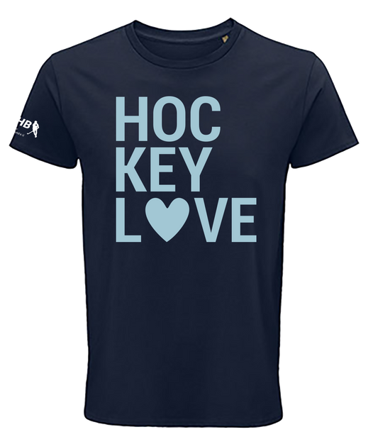 T-Shirt Hockey Love Blau