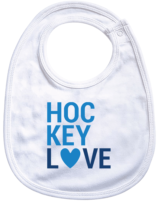 Baby Bib Hockey Love