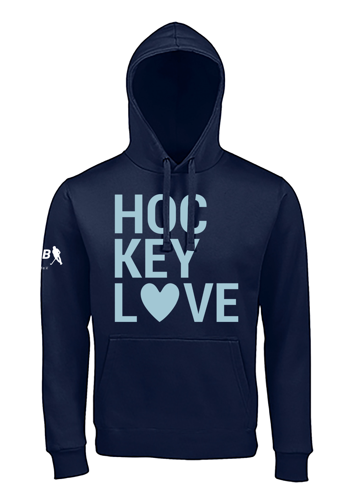 Hoody Hockey Love Blau